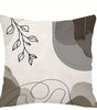 Black Leaf & Circle Polyester Twill Pillow Cover – Designs 3–4, 4 Sizes