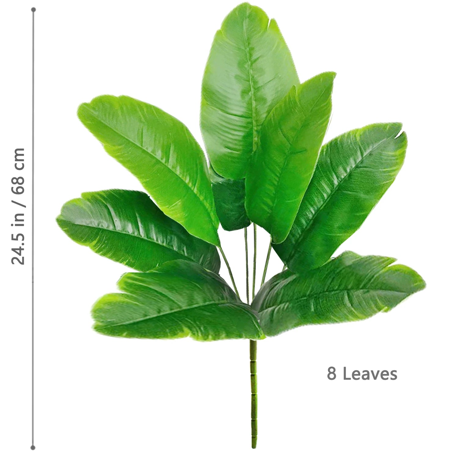 Large Artificial Bird of Paradise Plant Leaves – Real Touch Tropical Strelitzia Faux Greenery for Home & Garden Decor