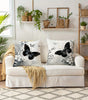 Black Butterfly Floral Polyester Pillow Covers – 4 Designs, 50–60 cm