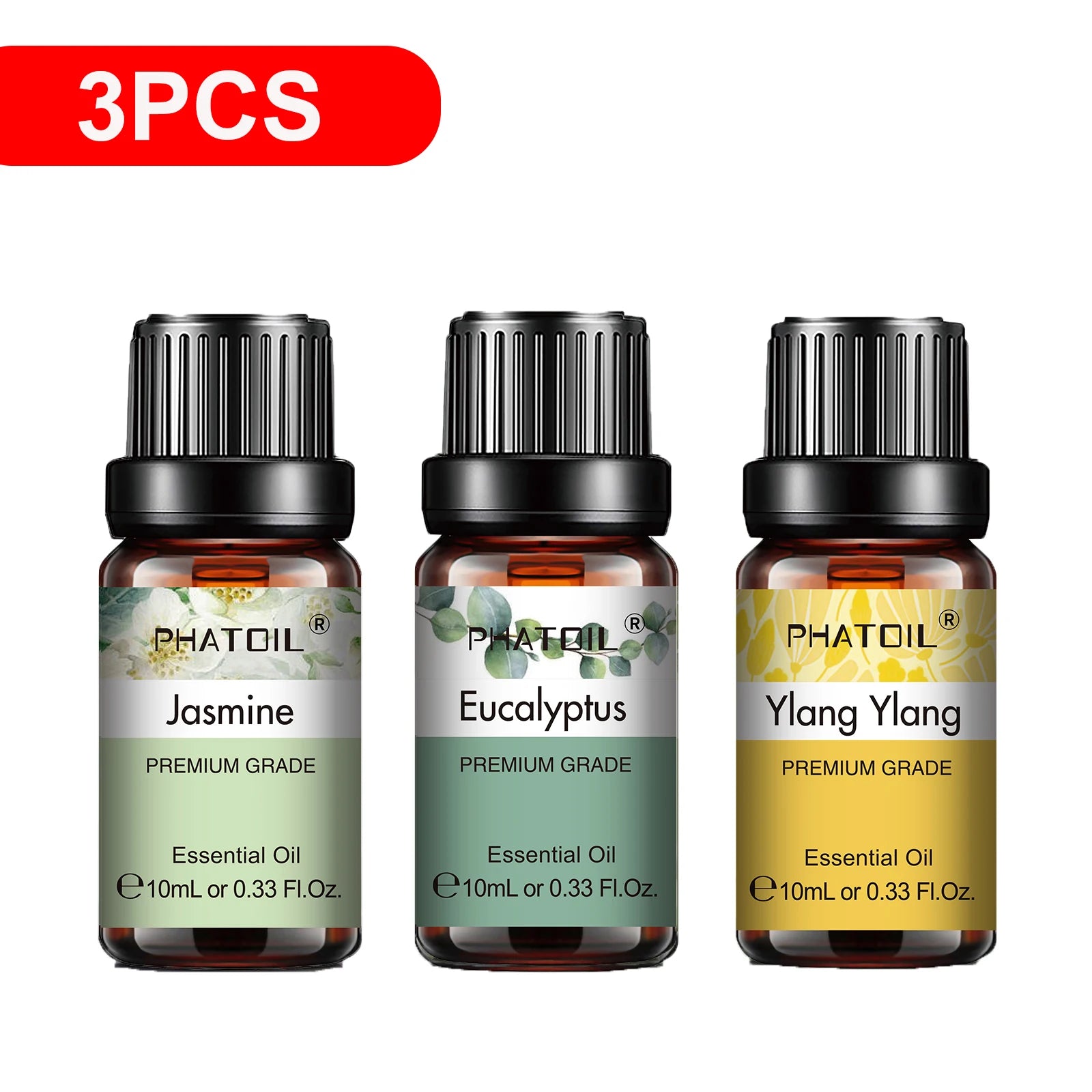 PHATOIL 2-Pack 10ml Pure Essential Oils for Diffusers