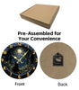 Moonlit Black Cat Silent Wall Clock – 10-Inch Round Wooden Home Decor