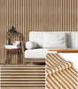 3D Wood Slat Peel and Stick Wallpaper – Waterproof, Oil-Proof, Removable Self-Adhesive Vinyl Wallpaper