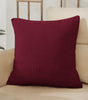 Solid Burgundy Jacquard Polyester Pillow Cover – 8 Sizes