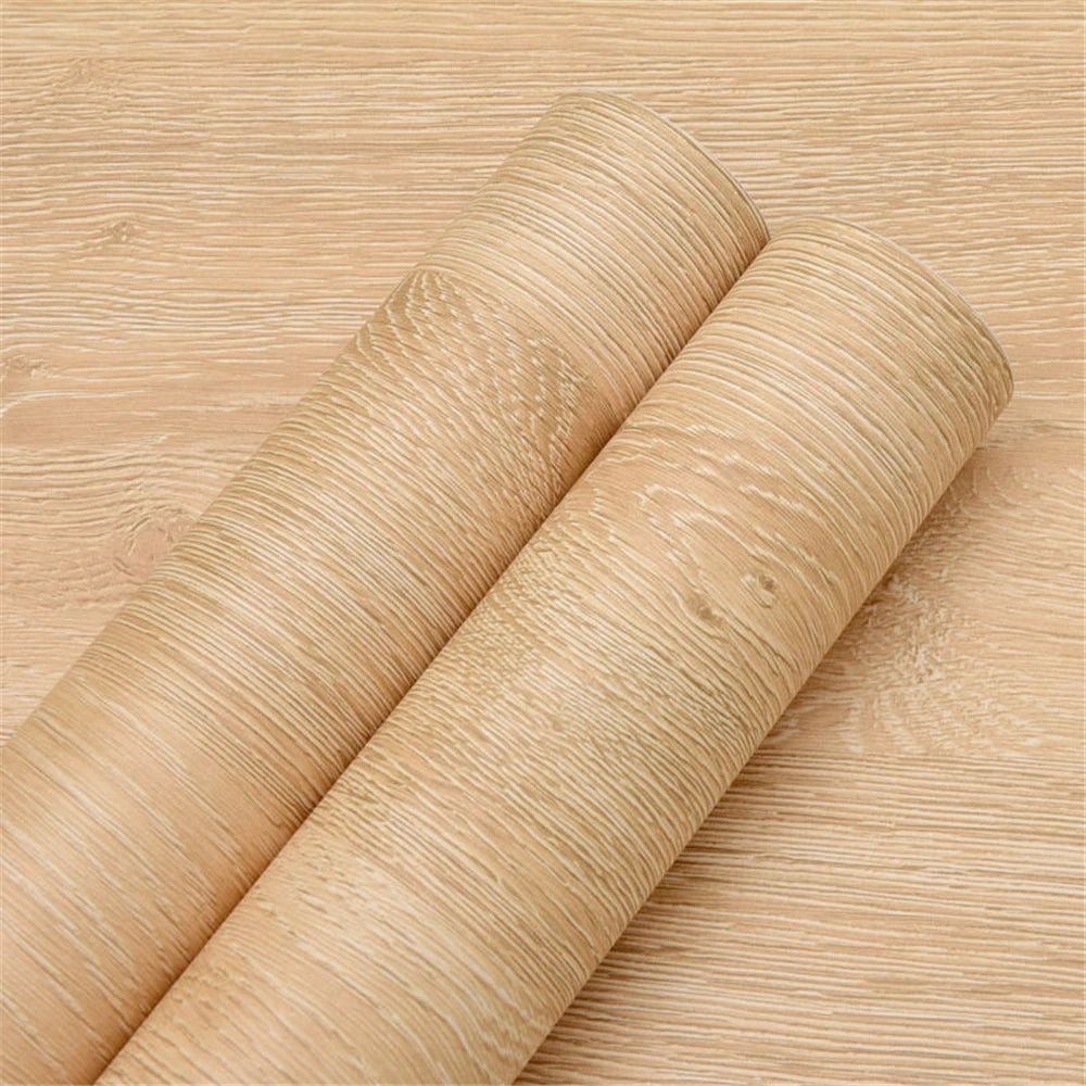 Embossed Wood Grain Peel and Stick Wallpaper – Waterproof, Removable, Self-Adhesive Vinyl Wallpaper