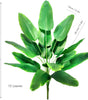 Large Artificial Bird of Paradise Plant Leaves – Real Touch Tropical Strelitzia Faux Greenery for Home & Garden Decor