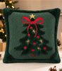 Embroidered Christmas Tree Pillow Covers – Plush Set of 2, 17.72 in