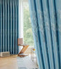 Blue Double-Layer Semi-Light Blocking Curtain Panel – 3 Hanging Styles
