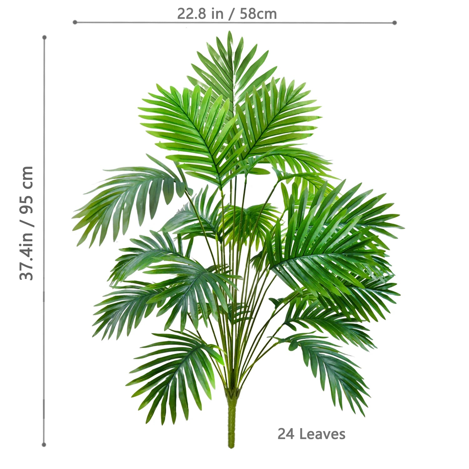 Large Artificial Palm Tree Branches – Tropical Fake Palm Leaf Plant for Home, Garden & Event Decoration