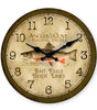 Vintage Trout Fishing Wall Clock – Silent Quartz, 10–16 Inch