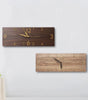 Rectangular Wooden Quartz Wall Clock – Raised Numerals, 15.75 × 5.51 in#