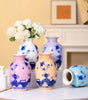 Hand-Painted Ceramic Flower Vase – 5 Color Designs
