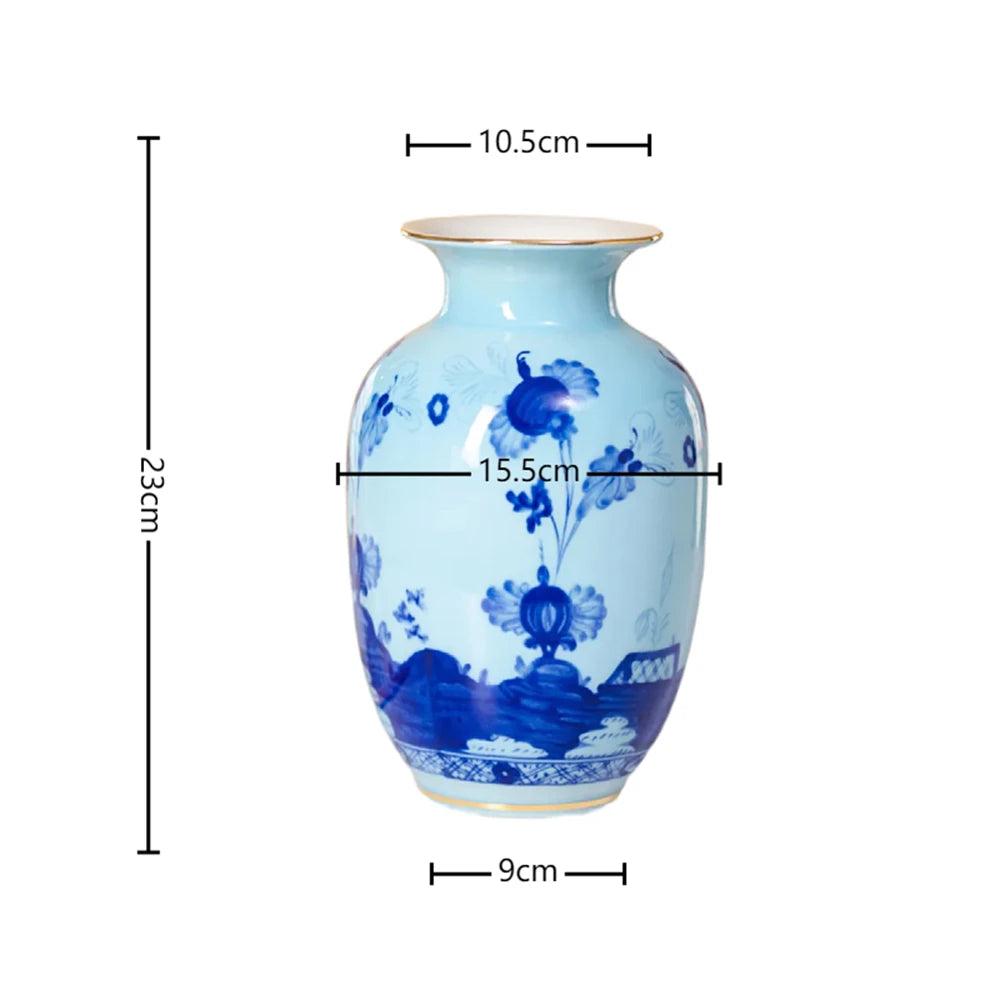Hand-Painted Ceramic Flower Vase – 5 Color Designs