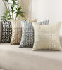 Geometric Jacquard Throw Pillow Cover with Hidden Zipper – 17.72 × 17.72 in (45 × 45 cm), Cover Only