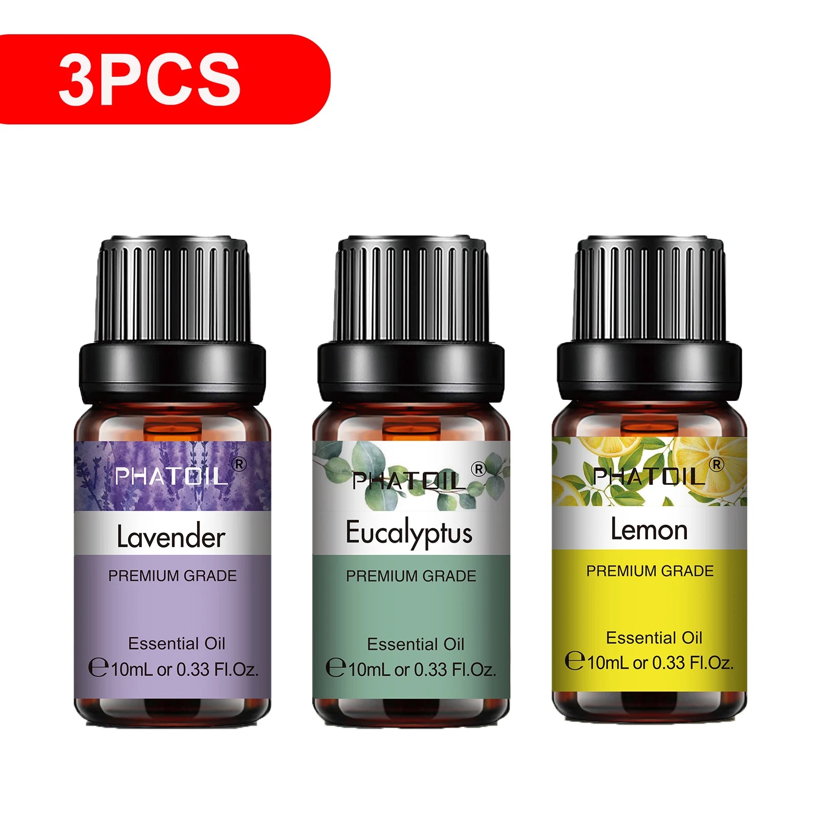 PHATOIL 2-Pack 10ml Pure Essential Oils for Diffusers