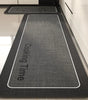 Soft Flannel Kitchen Runner & Entrance Rug – Absorbent Non-Slip Floor Mat in Floral & Grey Designs