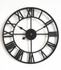 40 cm Nordic Metal Roman Numeral Wall Clock – Antique-Style Quartz Indoor/Outdoor Decor, 4 Finishes
