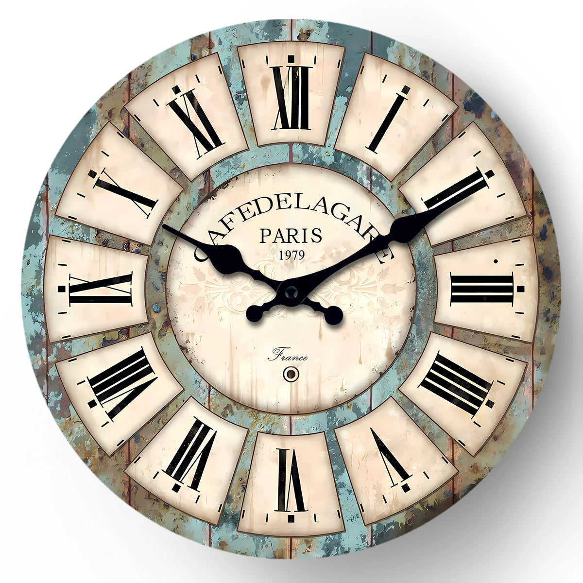 Rustic Wood-Grain Silent Wall Clock – Round Wooden Quartz Decor, 10–16 Inch