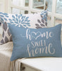 Lake Blue Geometric Linen-Blend Lumbar Pillow Cover – 4 Designs, 2 Sizes