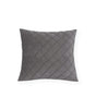 Diamond-Texture Velvet Pillow Cover – Gray, Aquamarine & Yellow