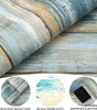 Blue Distressed Wood Waterproof Vinyl Peel-and-Stick Wallpaper for Cabinets & Walls