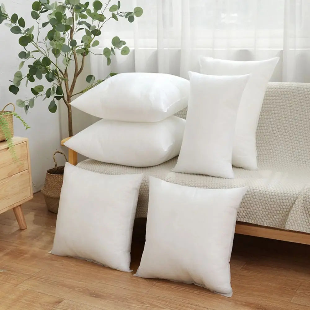Soft White Square Throw Pillow Insert – PP Cotton Filling, 3 Sizes