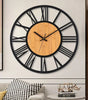 40 cm Antique-Style Iron Roman Numeral Wall Clock – Quiet Quartz Openwork Decor