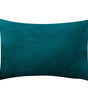 Blue & Teal Solid Velvet Lumbar Pillow Cover – Soft Woven Fabric, 1 Piece, 11.81 × 19.69 in (30 × 50 cm)