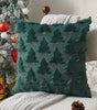 Embroidered Christmas Tree Pillow Covers – Plush Set of 2, 17.72 in