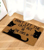 VIKAMA Black Cat Doormat – Waterproof, Stain-Resistant & Fade-Resistant Polyester Floor Mat