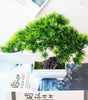 Small Artificial Bonsai Potted Plant – Green Faux Tree Ornament for Home, Garden & Hotel Decor