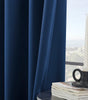 Navy Blue 70%–90% Grommet Semi-Light Blocking Curtain Panel