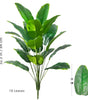 Large Artificial Bird of Paradise Plant Leaves – Real Touch Tropical Strelitzia Faux Greenery for Home & Garden Decor