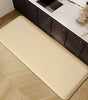 Thickened Absorbent Flannel Kitchen Runner Mat – Non-Slip PVC Backing in Apricot & Blue