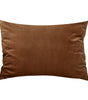 Dark Brown Solid Velvet Lumbar Pillow Cover – Soft Woven Fabric, 1 Piece, 11.81 × 19.69 in (30 × 50 cm)