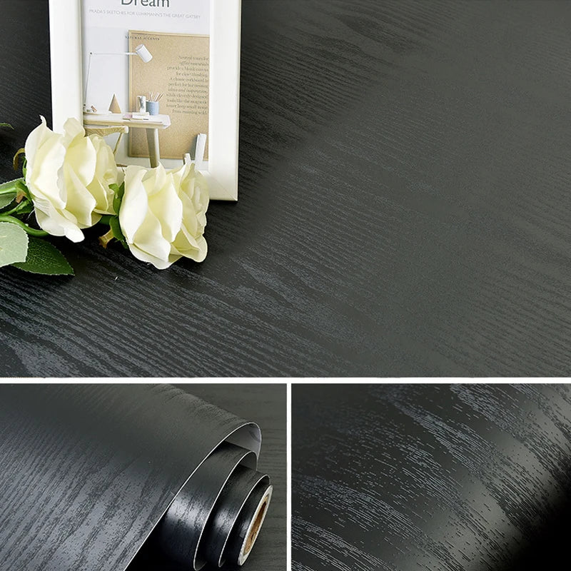 Embossed Wood Grain Peel and Stick Wallpaper – Waterproof, Removable, Self-Adhesive Vinyl Wallpaper