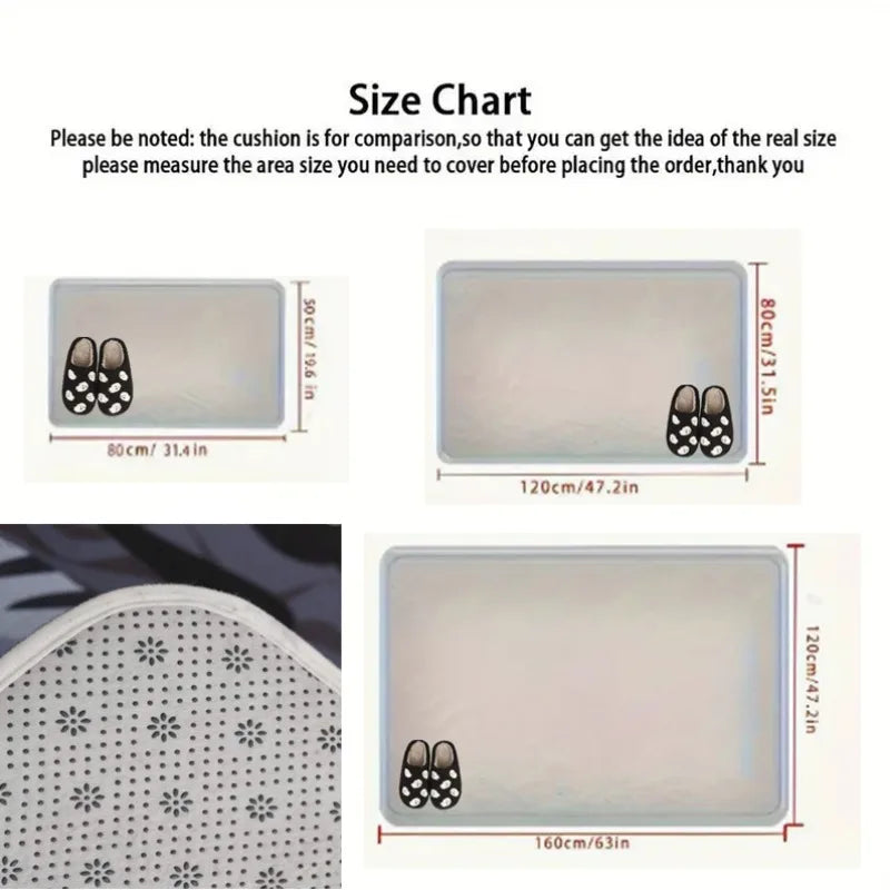 Shark & Aquatic Print Absorbent Non-Slip Flannel Door Mat – Washable Polyester Mat for Bathroom & Entrance