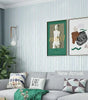 Modern Pink & Blue Vertical Stripe 3D Non-Woven Wallpaper – Waterproof, Extra Thick, Mould-Resistant & Fireproof