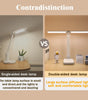 LED Desk Lamp – 3-Level Touch Dimmable, Foldable Eye-Caring Reading Light, USB Plug-In or Rechargeable Bedside Table Lamp