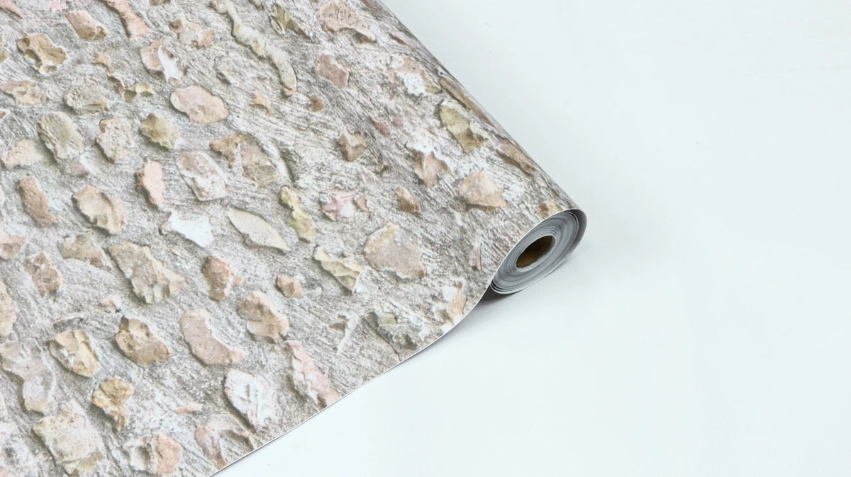 Vintage 3D Stone Peel-and-Stick Wallpaper – Waterproof Gravel-Texture Vinyl for Balcony Walls & Furniture