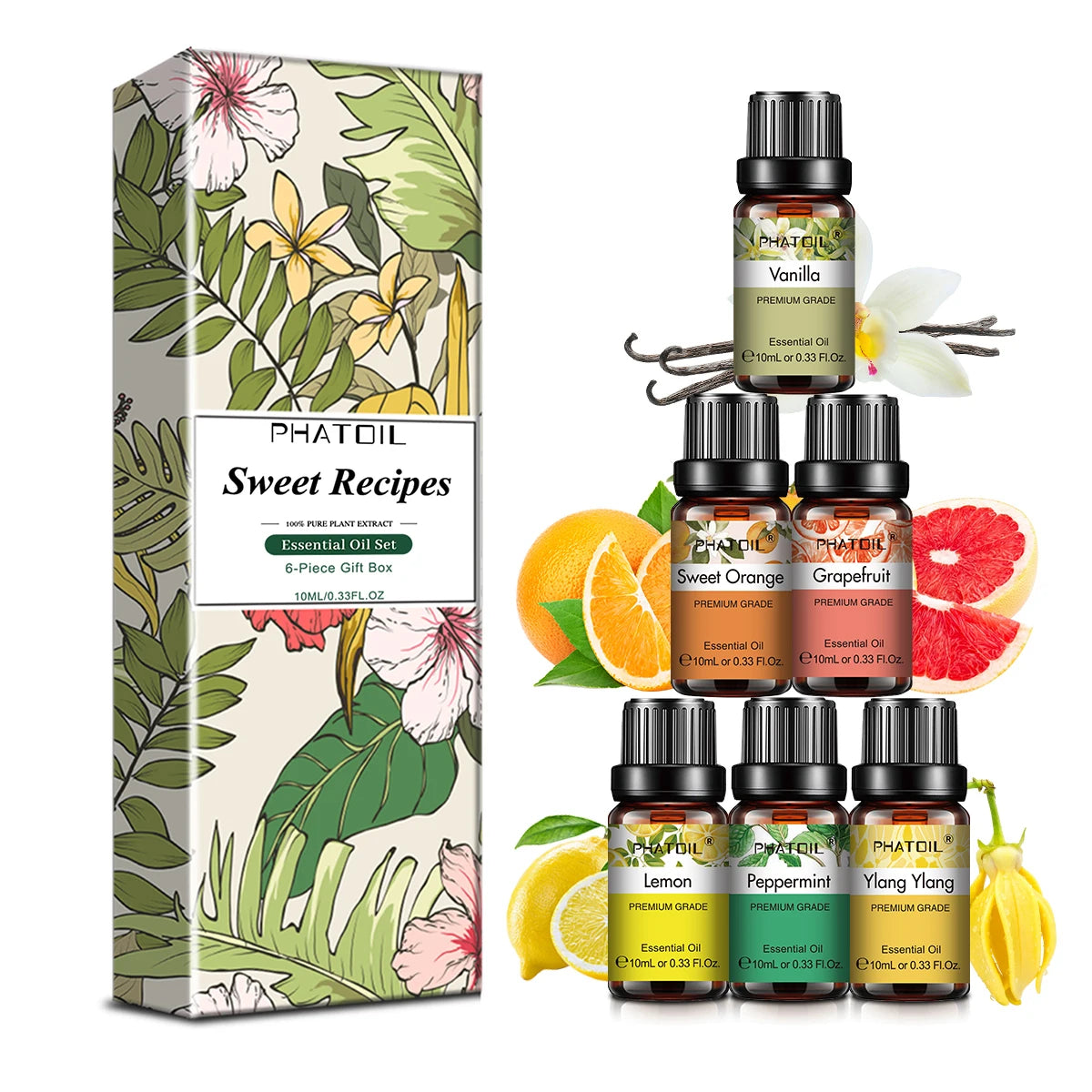 PHATOIL 2-Pack 10ml Pure Essential Oils for Diffusers