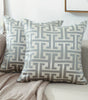 Geometric Jacquard Throw Pillow Cover with Hidden Zipper – 17.72 × 17.72 in (45 × 45 cm), Cover Only