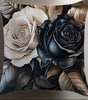 Black & White Floral Polyester Pillow Covers – Designs 3–4, 4 Sizes
