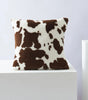 Plush Cow-Print Throw Pillow Cover, Double-Sided Polyester, Square or Lumbar, Cover Only