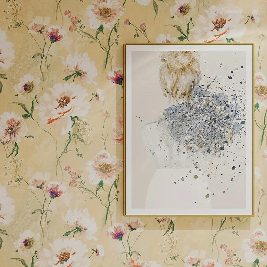 Rural Floral Peel and Stick Wallpaper – Waterproof Self-Adhesive PVC Vinyl Wallpaper