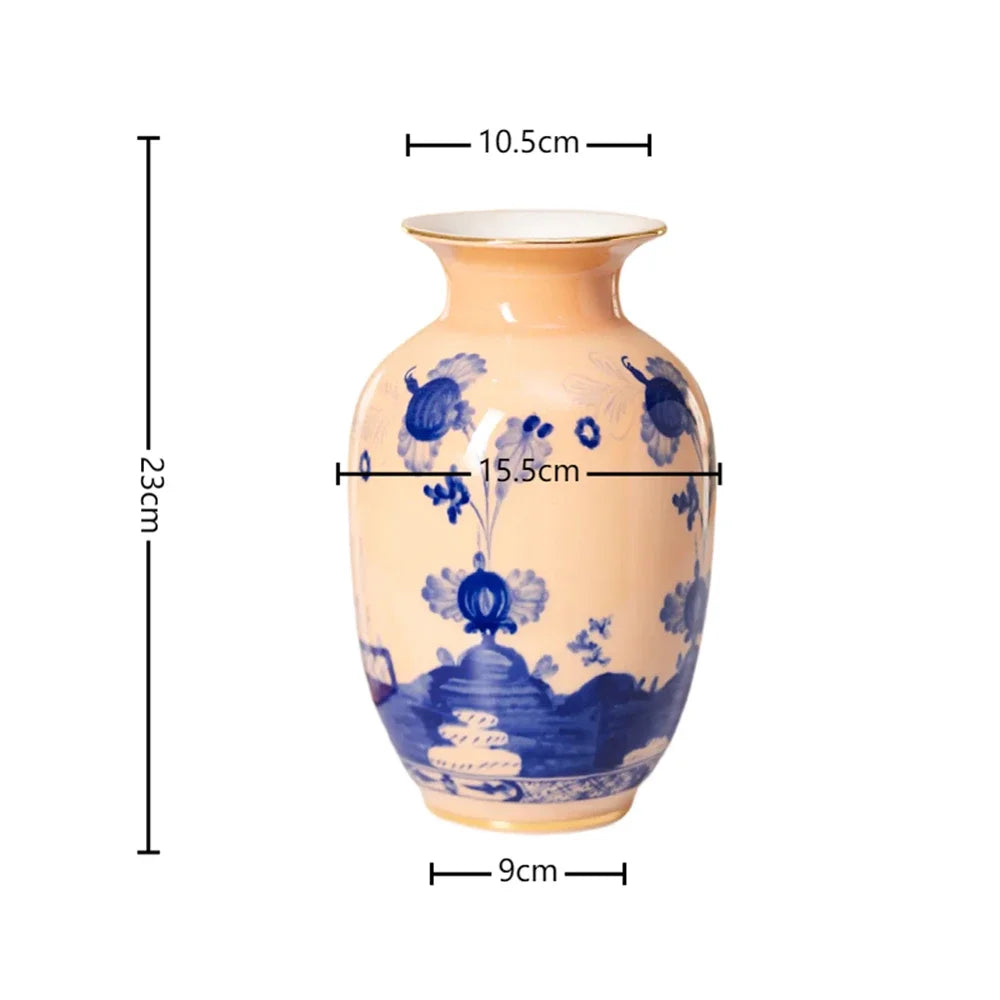 Hand-Painted Ceramic Flower Vase – 5 Color Designs