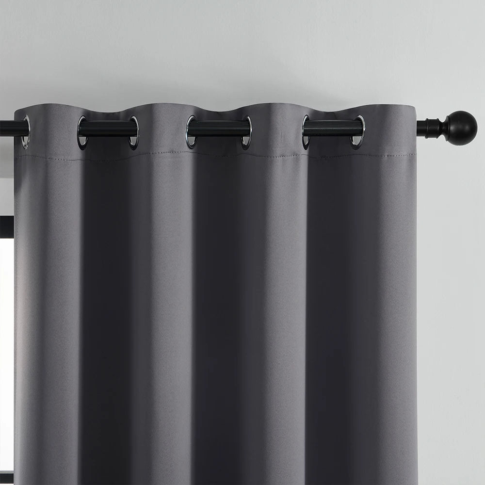 Gray 70%–90% Grommet Semi-Light Blocking Curtain Panel