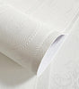 3D White Embossed Damask Waterproof & Oil-Resistant Vinyl Peel-and-Stick Wallpaper – Extra Thick & Removable