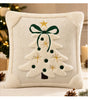 Embroidered Christmas Tree Pillow Covers – Plush Set of 2, 17.72 in