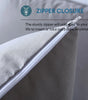 Waterproof Polyester Microfiber Zipper Pillow Protectors – 19.69 × 27.56 in (50 × 70 cm), Set of 2