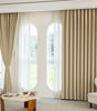 Beige 200 GSM Double-Layer Semi-Light Blocking Curtain Panel – 2 Hanging Styles